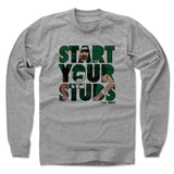 Mens Long Sleeve Heather Gray