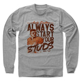 Mens Long Sleeve Heather Gray