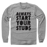 Mens Long Sleeve Heather Gray