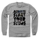 Mens Long Sleeve Heather Gray