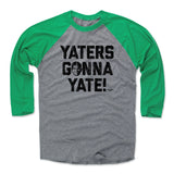 Mens Baseball T-Shirt Green / Heather Gray