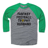 Mens Baseball T-Shirt Green / Heather Gray