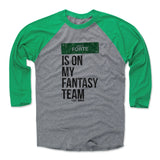 Mens Baseball T-Shirt Green / Heather Gray