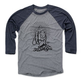 Mens Baseball T-Shirt Navy / Heather Gray