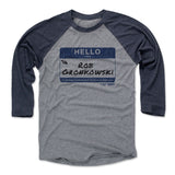 Mens Baseball T-Shirt Navy / Heather Gray
