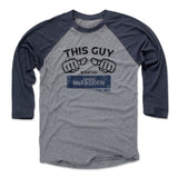 Mens Baseball T-Shirt Navy / Heather Gray