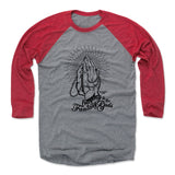 Mens Baseball T-Shirt Red / Heather Gray