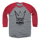 Mens Baseball T-Shirt Red / Heather Gray