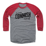 Mens Baseball T-Shirt Red / Heather Gray