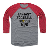 Mens Baseball T-Shirt Red / Heather Gray