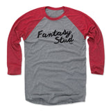 Mens Baseball T-Shirt Red / Heather Gray