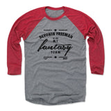 Mens Baseball T-Shirt Red / Heather Gray