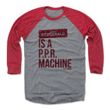 Mens Baseball T-Shirt Red / Heather Gray