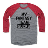 Mens Baseball T-Shirt Red / Heather Gray
