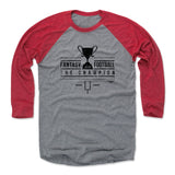 Mens Baseball T-Shirt Red / Heather Gray