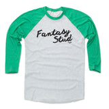 Mens Baseball T-Shirt Green / Ash