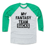 Mens Baseball T-Shirt Green / Ash