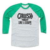 Mens Baseball T-Shirt Green / Ash