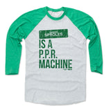 Mens Baseball T-Shirt Green / Ash