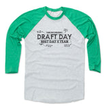 Mens Baseball T-Shirt Green / Ash