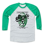 Mens Baseball T-Shirt Green / Ash