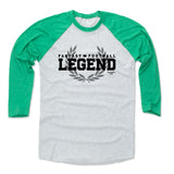 Mens Baseball T-Shirt Green / Ash