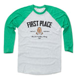 Mens Baseball T-Shirt Green / Ash