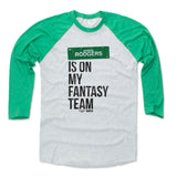 Mens Baseball T-Shirt Green / Ash