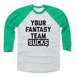 Mens Baseball T-Shirt Green / Ash