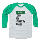 Mens Baseball T-Shirt Green / Ash