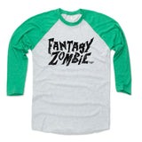 Mens Baseball T-Shirt Green / Ash
