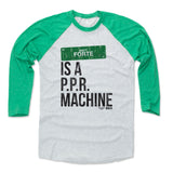 Mens Baseball T-Shirt Green / Ash