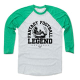 Mens Baseball T-Shirt Green / Ash