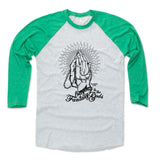 Mens Baseball T-Shirt Green / Ash
