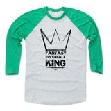 Mens Baseball T-Shirt Green / Ash