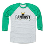 Mens Baseball T-Shirt Green / Ash