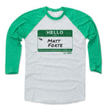 Mens Baseball T-Shirt Green / Ash