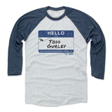 Mens Baseball T-Shirt Indigo / Ash