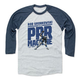 Mens Baseball T-Shirt Indigo / Ash