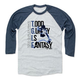 Mens Baseball T-Shirt Indigo / Ash