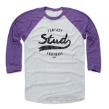 Mens Baseball T-Shirt Purple / Ash