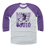 Mens Baseball T-Shirt Purple / Ash