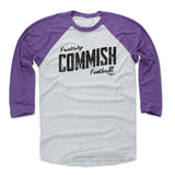 Mens Baseball T-Shirt Purple / Ash