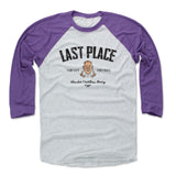 Mens Baseball T-Shirt Purple / Ash