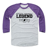 Mens Baseball T-Shirt Purple / Ash