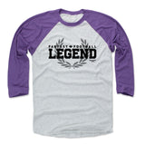 Mens Baseball T-Shirt Purple / Ash