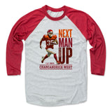 Mens Baseball T-Shirt Red / Ash