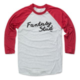 Mens Baseball T-Shirt Red / Ash