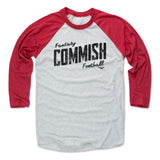 Mens Baseball T-Shirt Red / Ash