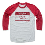 Mens Baseball T-Shirt Red / Ash
